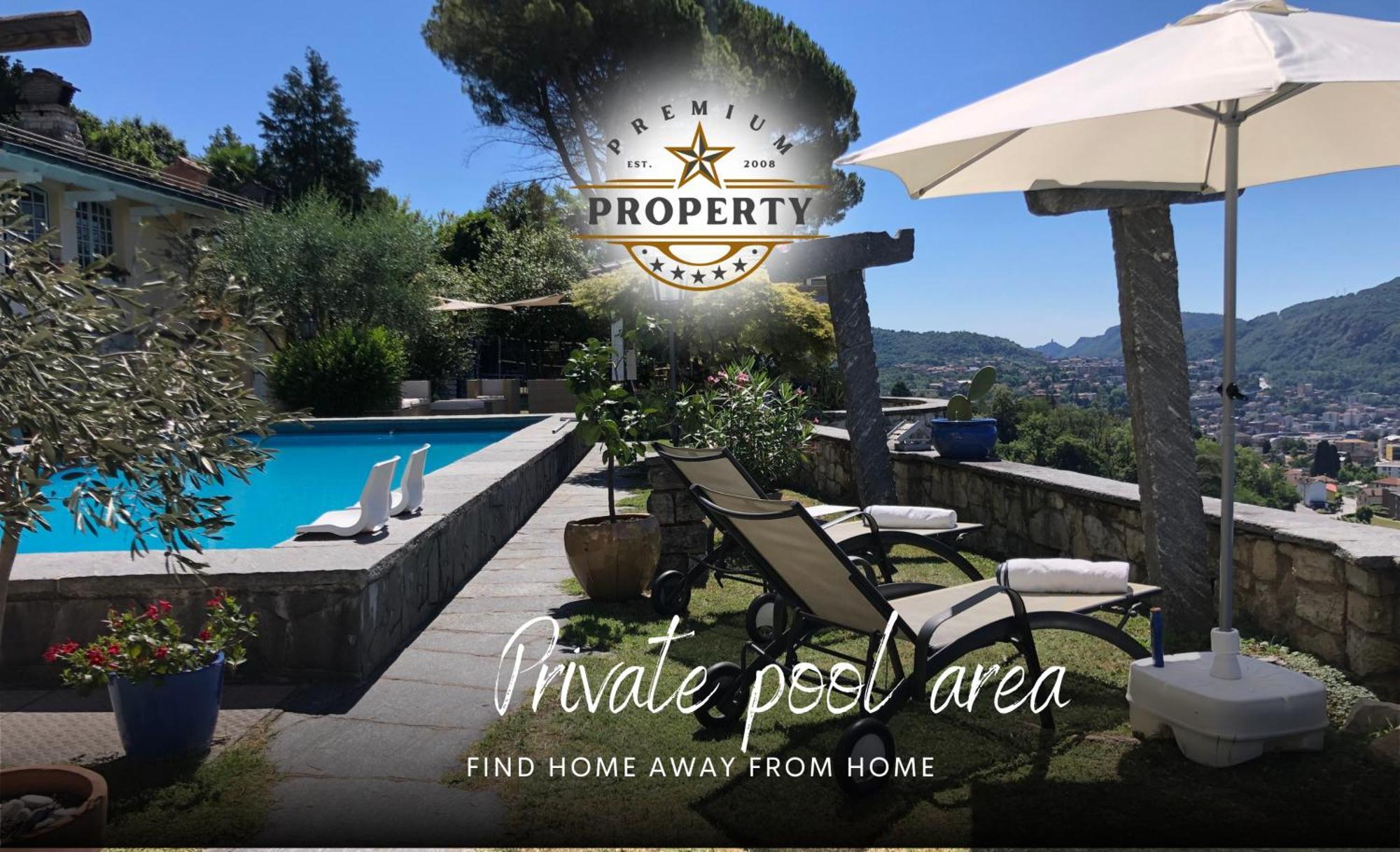 Morbio Inferiore Suite Room With Private Pool Area, Near Como Lake, Private Parking I Villa Dei Leoni מראה חיצוני תמונה